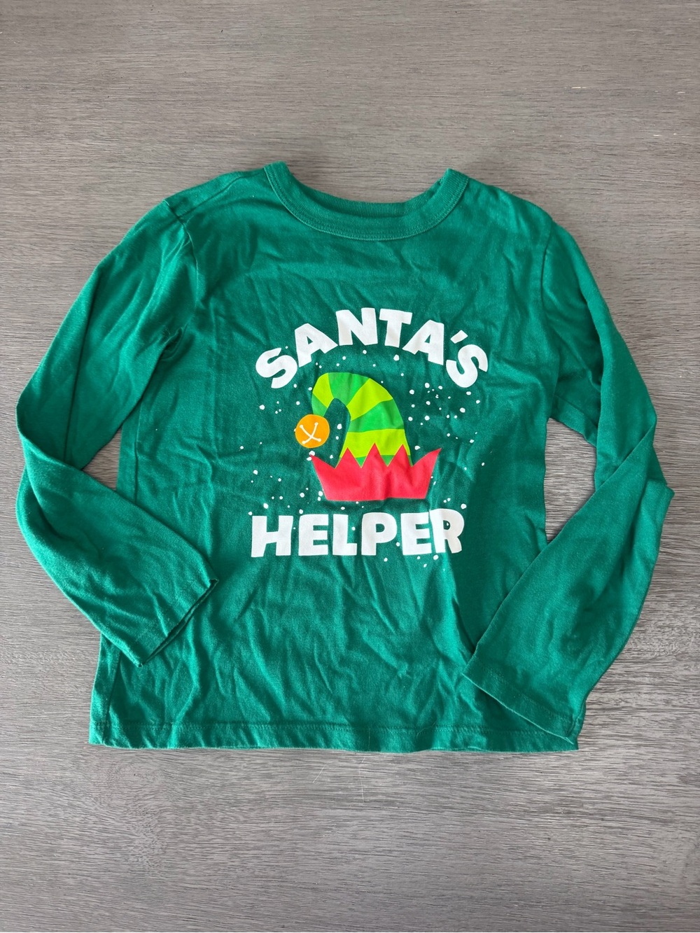 The Children's Place Green 'Santa's Helper' Long-Sleeve Tee